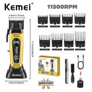 ของแท้พร้อมจัดส่ง!! Kemei รุ่น KM-90-4 ปัตตาเลี่ยนไร้สาย มอเตอร์11500รอบ เครื่องแรง ใบมีดคม อุปกรณ์ค