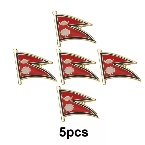 1-100pcs Nepal Flag Lapel Pin Flag badge Brooch Pins Badges