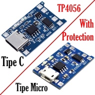 Li-Ion Charger Modul TP4056 5V 1A + IC Protection TYPE C micro usb