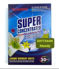 大量 自取 1盒30片裝 Acionna 洗衣機用 洗衣片 1盒30片裝 ( 納米超濃縮技術；無熒光劑)