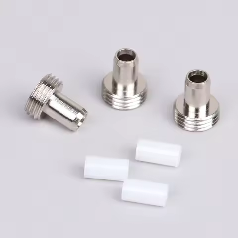 3Set 7mm Ceramic Tube Sleeve & Metal Head Connector Adapters For Visual Fault Locator Red Light Pen 
