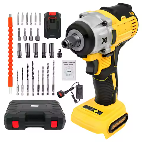 Cordless Impact Wrench 1/2" 20V Screwdriver Drill Tools Brushless Motor Torque 280 ft-lbs (380N.m) w