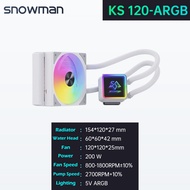 Snowman KS-White ชุดน้ำCPUระบบปิดประสิทธิภาพสูง ระบบไฟARGB intel-AMD สินค้าใหม่ คุณภาพดี ราคาถูก