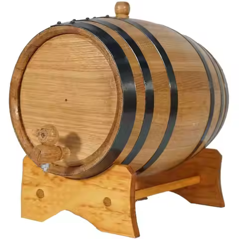 1 Gallon Oak Aging Barrel (5 Liter) with Stand, Bung and Spigot - Wooden Mini Whiskey Barrel - Charr