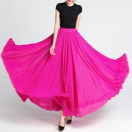 720 Degree Large Swing Dance Skirt Weiwuzu Dance Skirt Wanjiang Dance Costume Square Dance Beach Lon