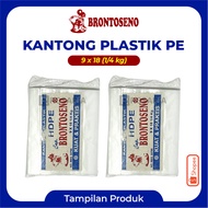 BRONTOSENO Plastic Bag Size 1/ 4 KG 9x18 Butek Thin Kilogram Goods Wrapping Multipurpose Vegetable P