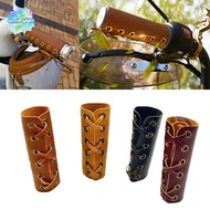 【SPGH】 Adjustable Vintage Leather Bike Grips for Motorcycle & Electric Bike Hot