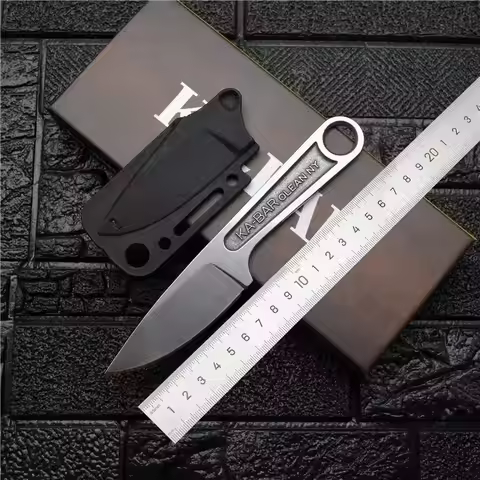 KA-BAR 1119 small straight high-hardness outdoor knife Survival tool integrated keel with K sheath
