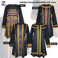 🔥HOT&WHOLESALE🔥 WOMAN DRESS BAJU BATIK JERSEY SABAH DUSUN TRADITIONAL MUSLIMAH DESIGN | Size S-2XL