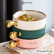 HCSTORE Bowl Aesthetic Ceramic Bowl Gold List Nordic Hampers Gift