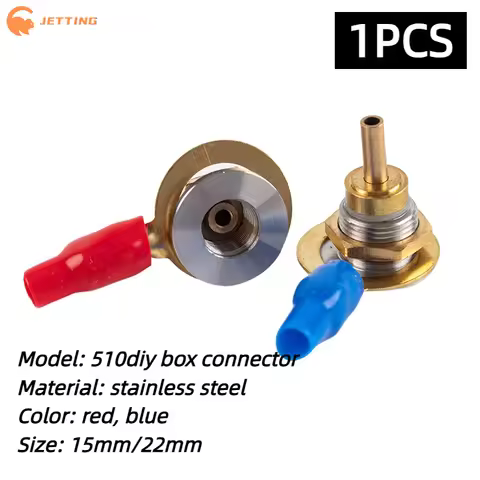 (New) 1Pcs Stainless Steel 510 Adapter Connector 15MM 22MM Atomizer Box Bottom Feeder Mod Box DIY Co