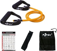FITSY® Resistance Band Toning Tube + Door Anchor + Carry Pouch + Workout Chart - Orange