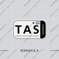 Tashkent International Airport Code TAS Sign Sticker