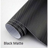 3D CARBON FIBER STICKER BLACK MATTE