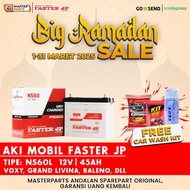 Aki Faster JP NS60L 12V 45Ah untuk Toyota Voxy