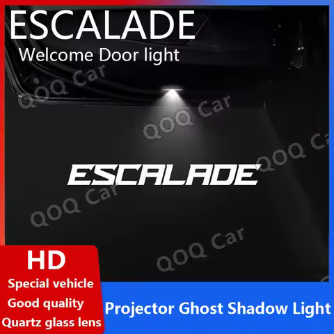 For Cadillac Escalade LED Car Door Warning Light Projector Ghost Shadow Laster Logo Welcome Modifica