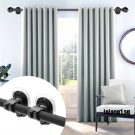(lalang1.sg)1 Pair No Drill Curtain Rod Brackets Self Adhesive Curtain Rod Holder No Drilling Curtain Rod Hooks Nail Free Adjustable Holders Curtain Hangers for Bathroom
