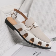 New Summer Men's Leather Gladiator Sandal Formal Design Beach Shoes Back Straps Outdoor Breathable