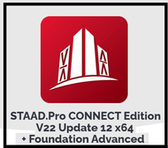 NEW! STAAD.Pro CONNECT Edition V22 Update 12 x64 + Foundation Advanced + RCDC FULL VERSION | COMMERC