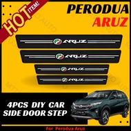 MTTO Perodua Aruz 4PCS DIY Carbon Fiber Car Side Door Step Protector Interoir Accessories