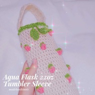 ♡︎ — aqua flask 22oz | tumbler sleeve | with holder  (pls.read description!)