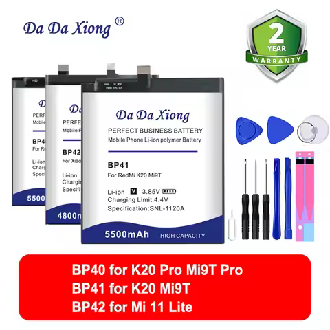 DaDaXiong 5500mAh BP40 Battery For Xiaomi Mi 9T Pro / K20 Pro BP41 For Redmi K20 / Mi 9T BP42 For Mi