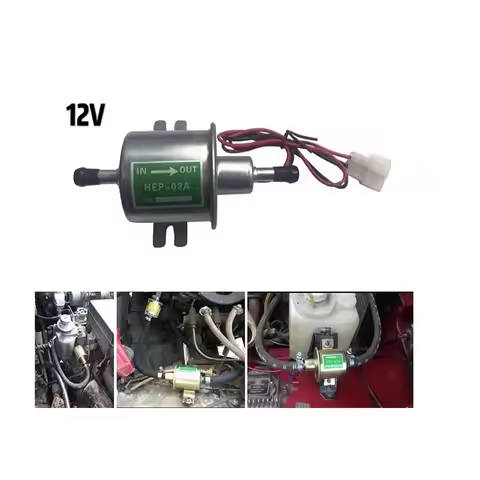 12v HEP-02A Electric Fuel pump low Pressure Bolt fixing wire Diesel Petrol for car carburetor Motorc
