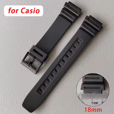 18mm Silicone Watch Strap for Casio F-91W 18mm Sport Resin Strap for F105 F108 A158W A168 AE1200 AE1