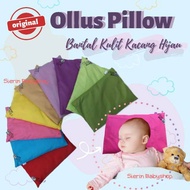 HIJAU Olus Pillow Newborn Baby Health Pillow Plain Green Beans Anti-flat Head