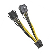 HSSDTECH Graphics Card Power Cable 030-0571-000 CPU 8 (Pin) Male to Dual PCIe 8 P-in Female Adapter 