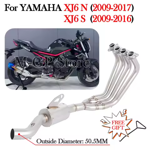 Slip On For YAMAHA XJ6N XJ6S XJ6 N S 2009 - 2016 2017 Motorcycle Exhaust Front Link Pipe Modify Conn