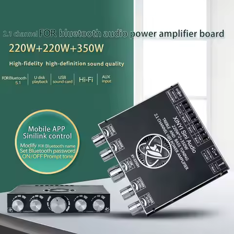 S350H 2.1 Channel Subwoofer TPA3251 Digital Power Amplifier Board DC18V-38V/10A Audio Stereo Bluetoo