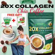 FITGUM Collagen Chia Coffee Weight Management Fitgum 20X Collagen Coffee Whitening Skin With Glutath