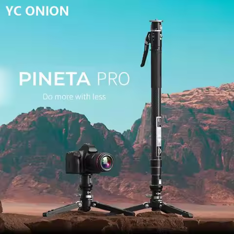 YC Onion Pineta Pro Photography Carbon Fiber Monopod Pedal Base Lightweight Travel Monopod Quick Rel