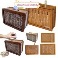 YOLANDAGOODSGJ Piggy Bank, Reusable with Saving Money Goals Counter Money Box, Home Use Handmade Woo