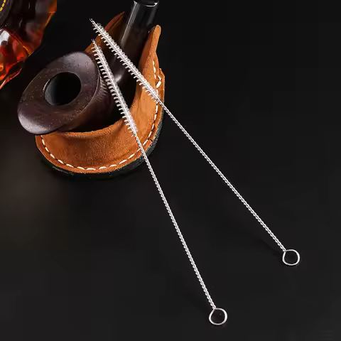 185mm muti-function hard hair smoking pipe brush pounchers clearing tool accessories for twisty pipe
