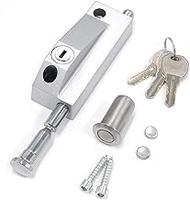 Mironey Sliding Door Lock for Window Glass Patio Doors Silver Auxiliary Security Lock(Uses Yale Lock Keyway)