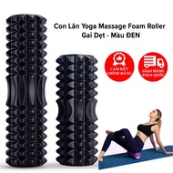Màu Đen - Con Lăn Massage Yoga Foam Roller dododios Massage Chân Tay Lưng Tại Nhà