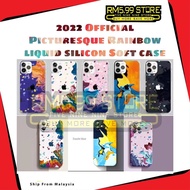 Oppo (2022 Official Original PICTURESQUE Rainbow Water Color Soft Case) Oppo Reno 5F A15 A15s A9 A5 2020