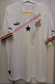 2022年世界盃親筆簽名加納主場球衣，Thomas Partey  湯馬士柏迪，英超阿仙奴Arsenal 中場