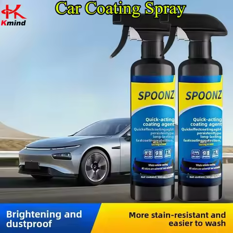 3 In 1 Ceramic Car Coating Spray - Quick Effect Nano Ceramic Liquid Wax Automotive Crystal Sealant &