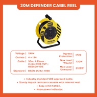 DEFENDER 10M 15M 20M 30M 50M Industrial Extension Cable Reel Wire Reel Extension Reel