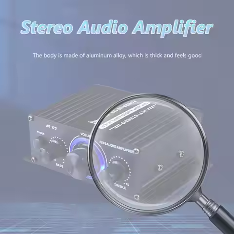 AK-170 Mini HiFi Audio Amplifier 200W+200W 2-CH Power Amp with RCA Input