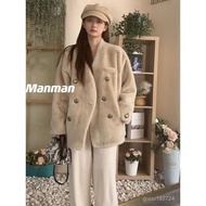 2025 Autumn Winter Young Style Environmentally Friendly Fur Short Loose Version Plus Cotton Thickene