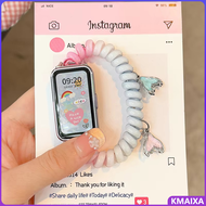 Tinh Tế Đàn Hồi Scrunchie Dây đeo dành cho Huawei Ban Nhạc 8 9 10 NFC Có Thể Điều Chỉnh Breelet Huaw