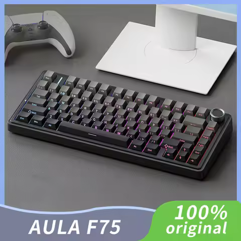 AULA F75 OEM RGB Customized Hot-Swap PBT 75% 80 Keys Bluetooth 5.0/2.4G Wireless/Wired Game Mechanic