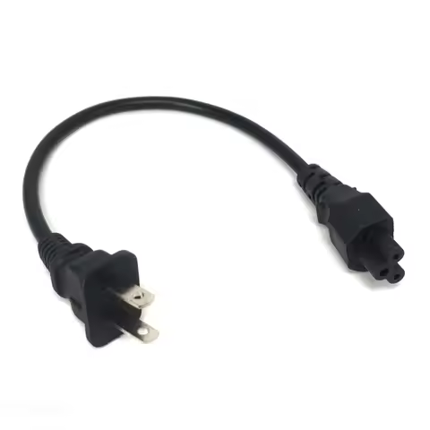 Bolantedz 0.3M 2*0.75mm US USA 1-15P TO C5 Japan Nema Plug 1-15P 2Pin To IEC320 C5 Wire Power Extens