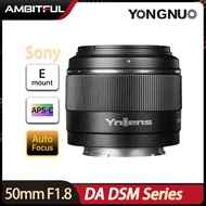 Yongnuo YN50mm F1.8S DA DSM II เลนส์กล้อง50มม. สำหรับ Sony E-Mount A6300 A6400 A6500 NEX7เฟรม APS-C 