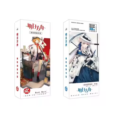 36 Pcs/Set Game Arknights Paper Bookmark Cartoon Book Holder Message Card Stationery Bookmarks