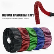 1 Pair Handle Bar Tape Road Bike Drop Bar Tape for Fixie with Plugs Honeycomb EVA Soft Non-Slip Belt